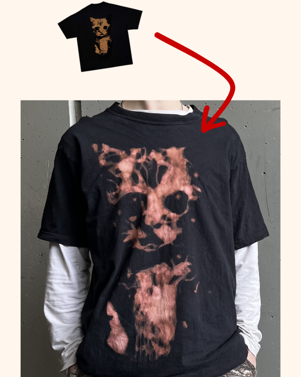 Custom Bleached Hoodie