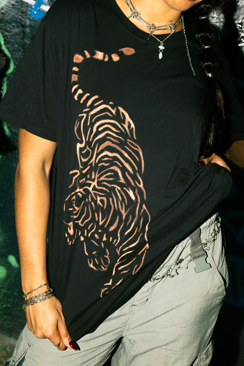 t-shirt tigre blanchi