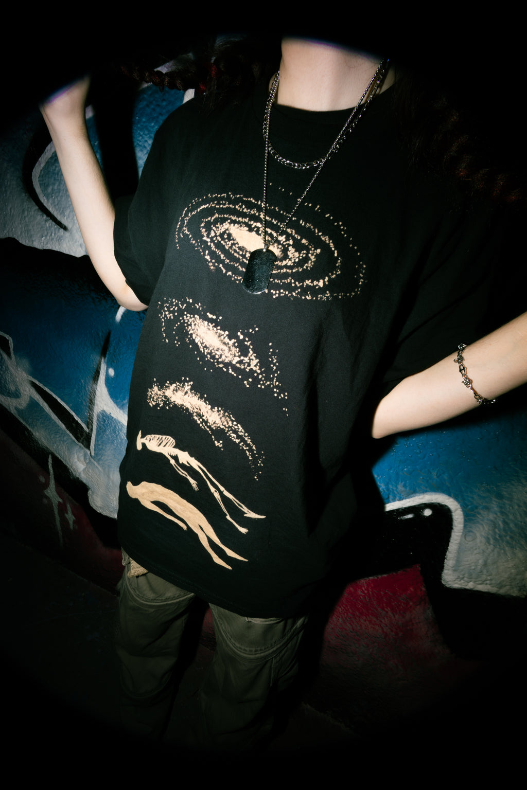 bleached galaxy tee