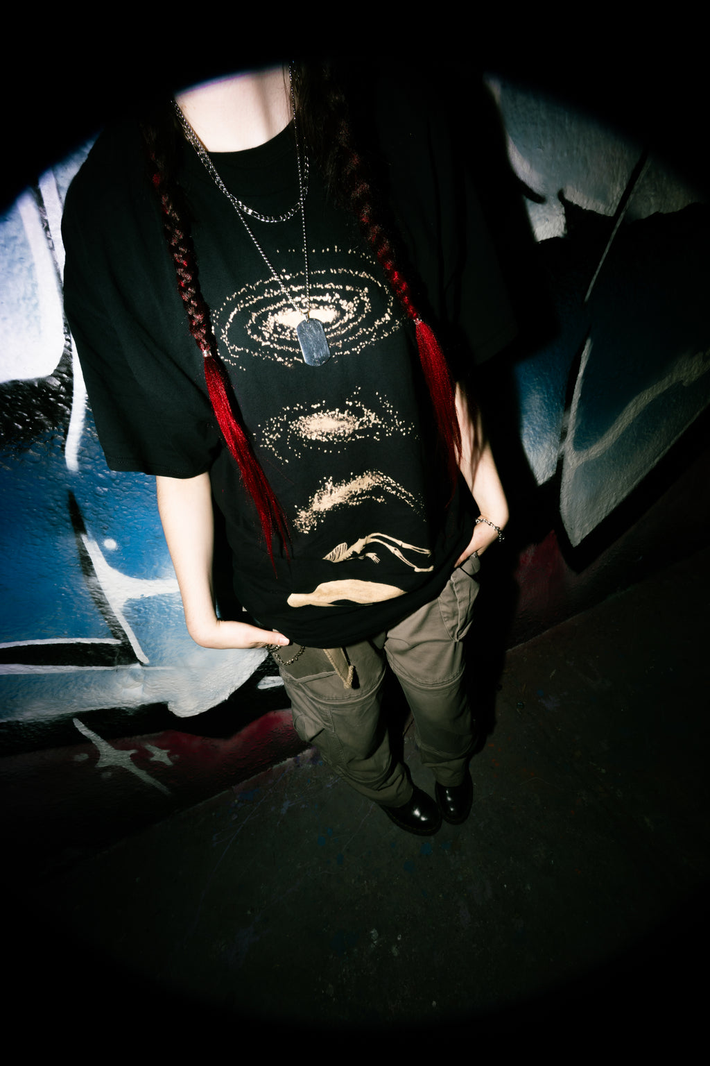 bleached galaxy tee