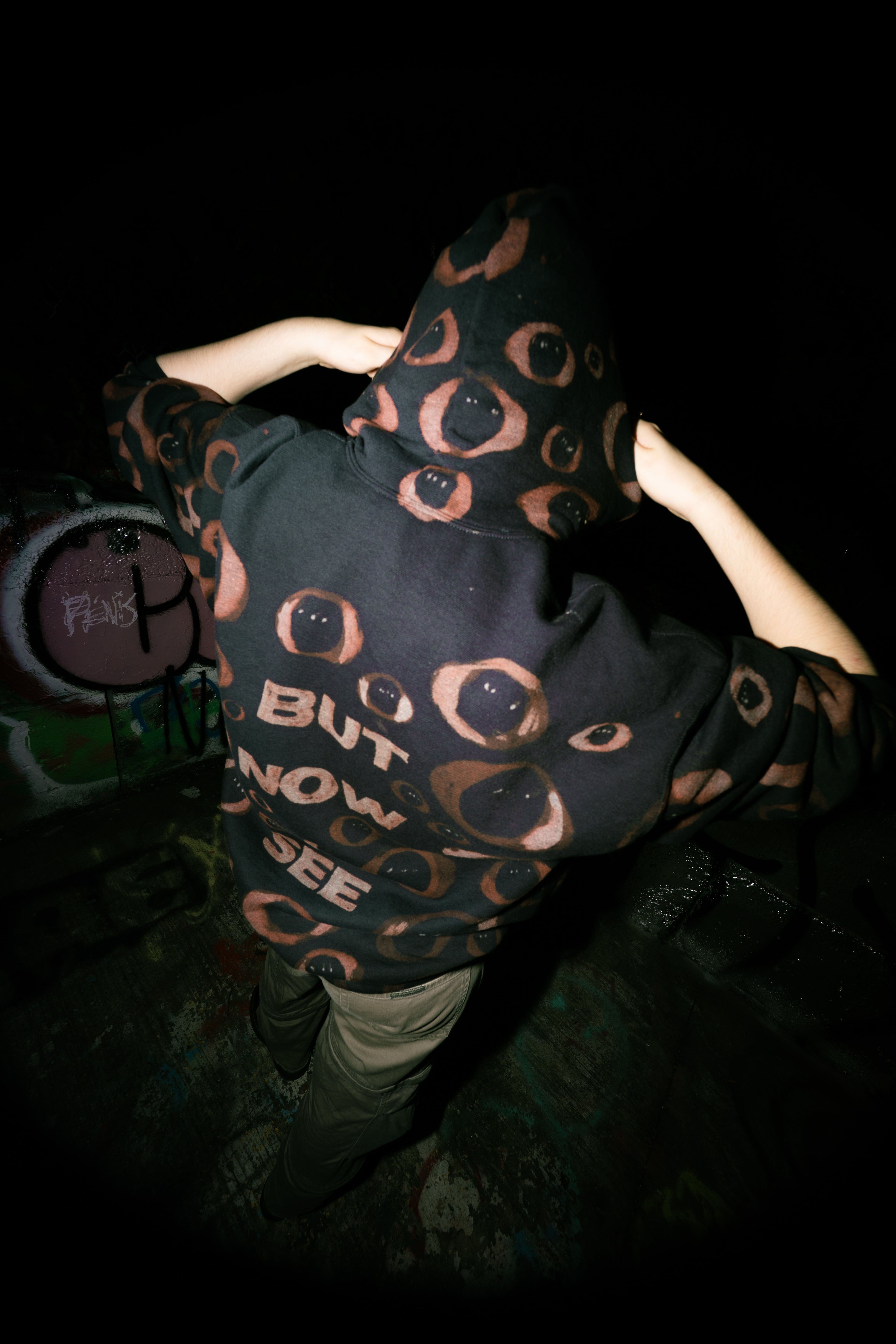 bleached eye hoodie