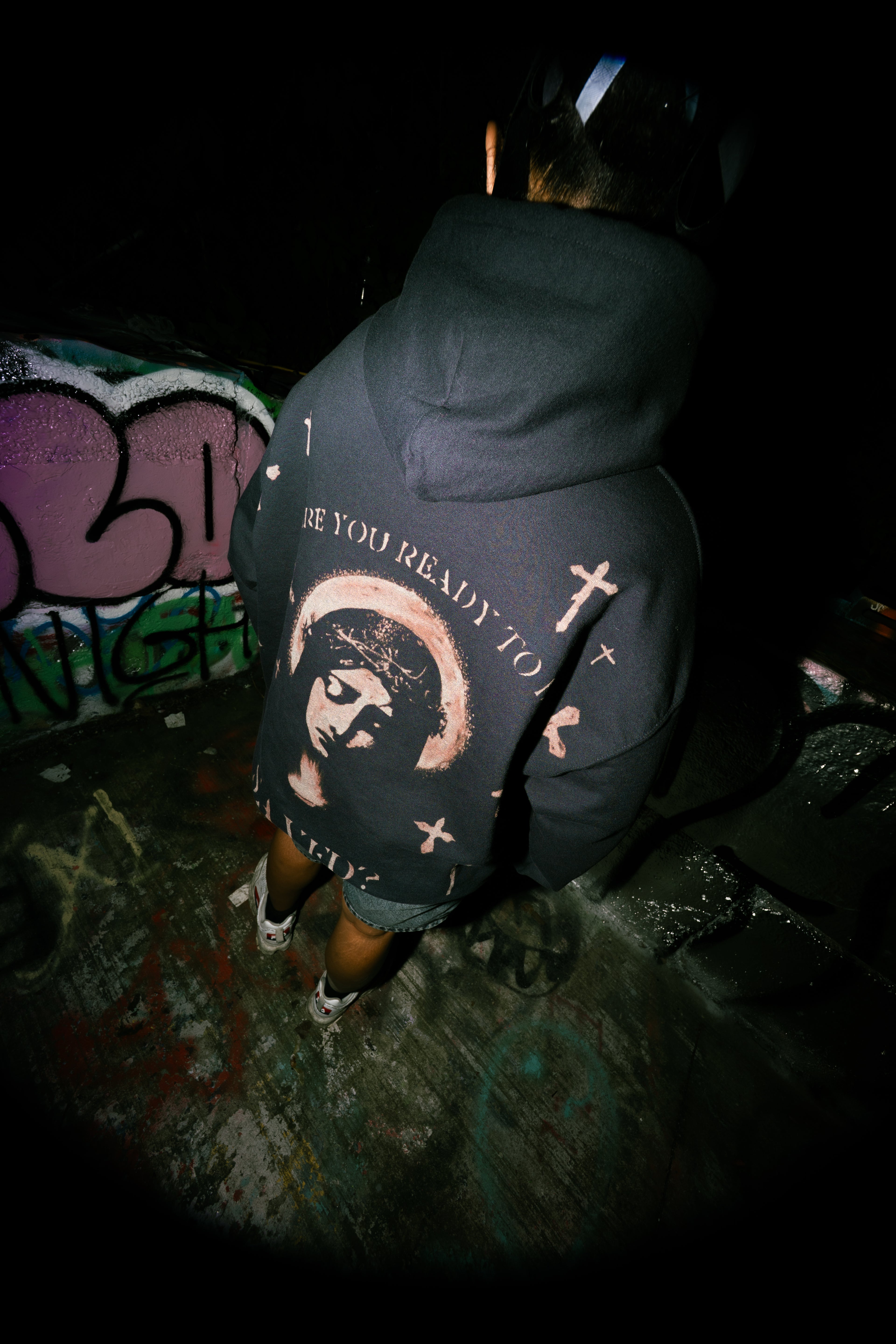 custom bleached hoodie