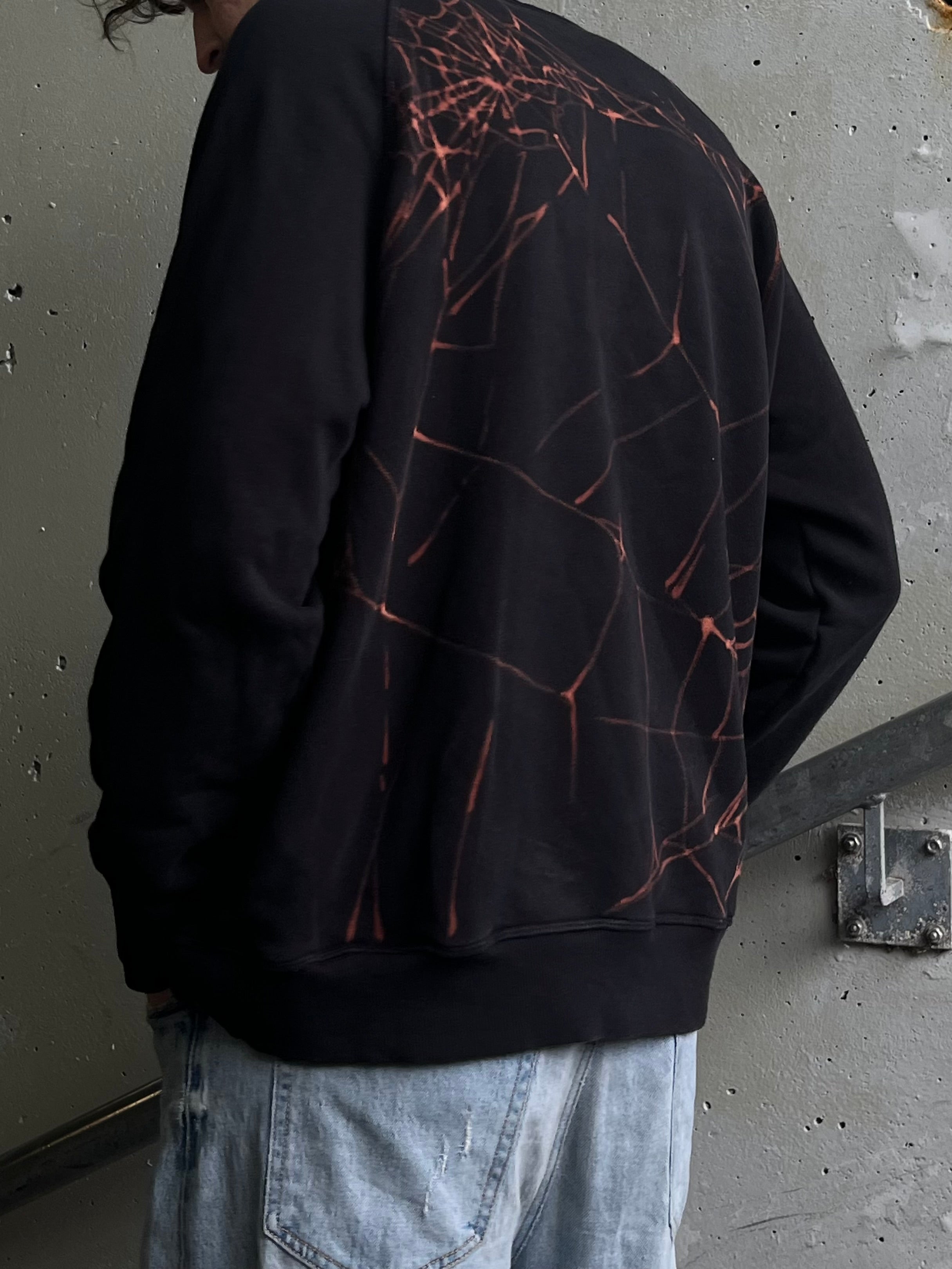 Bleached Spider & Web Sweatshirt
