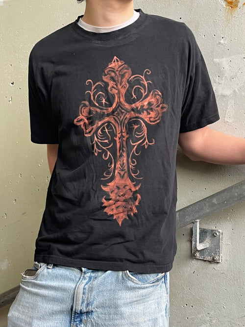 bleached cross tee