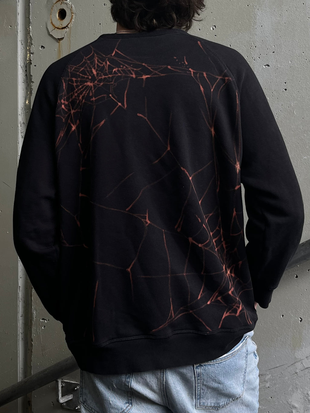 Bleached Spider & Web Sweatshirt
