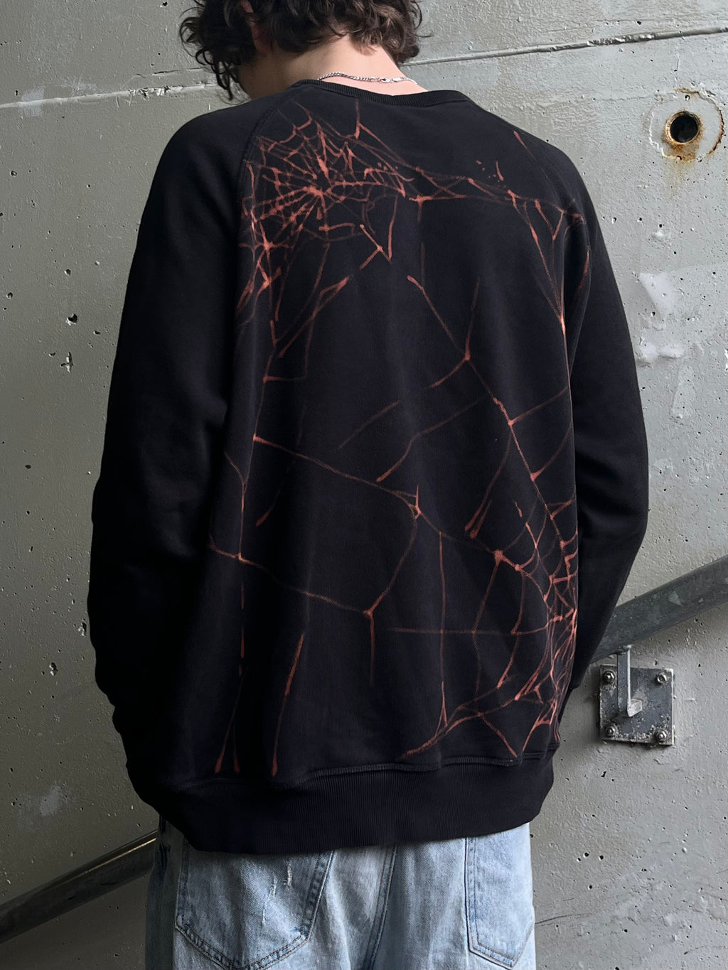 Bleached Spider & Web Sweatshirt