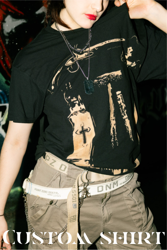 custom bleached tee