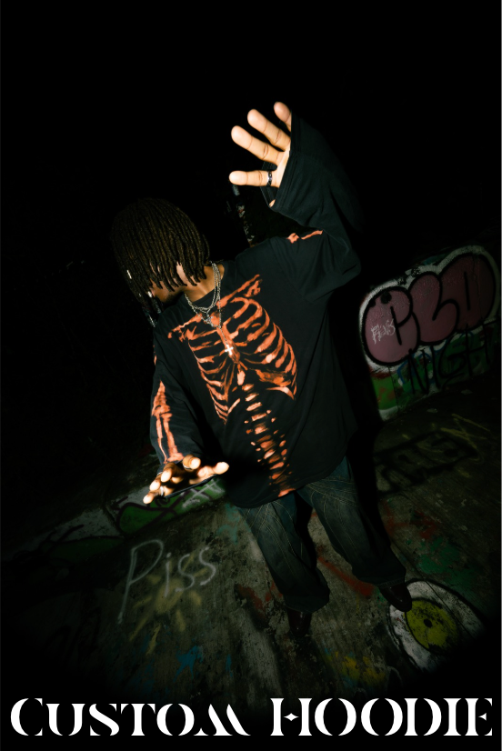 custom bleached hoodie